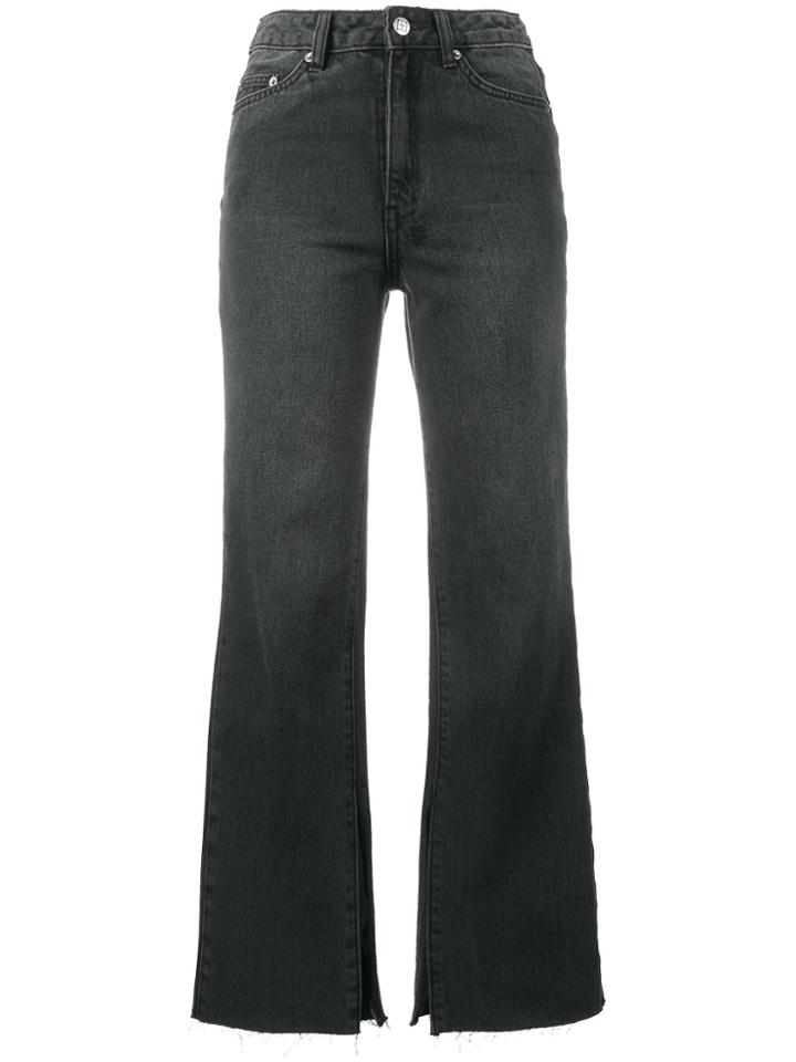 Ksubi Black Skinny Kickn Cropped Flares