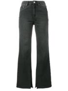 Ksubi Black Skinny Kickn Cropped Flares