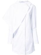 Jw Anderson Drape Neck Longline Shirt - White