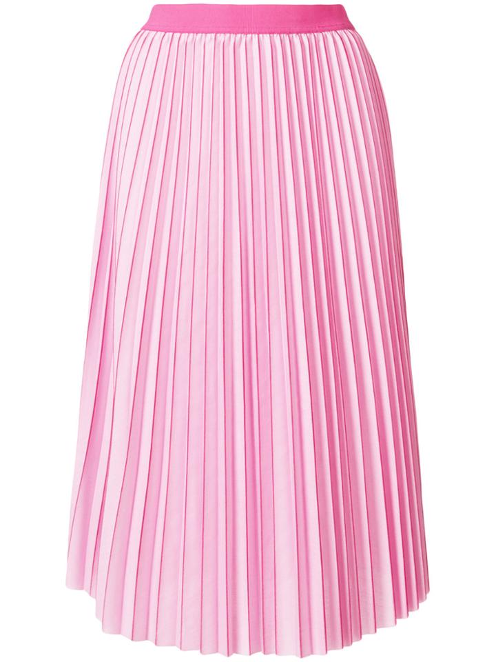 Pinko Pleated Midi Skirt - Pink & Purple