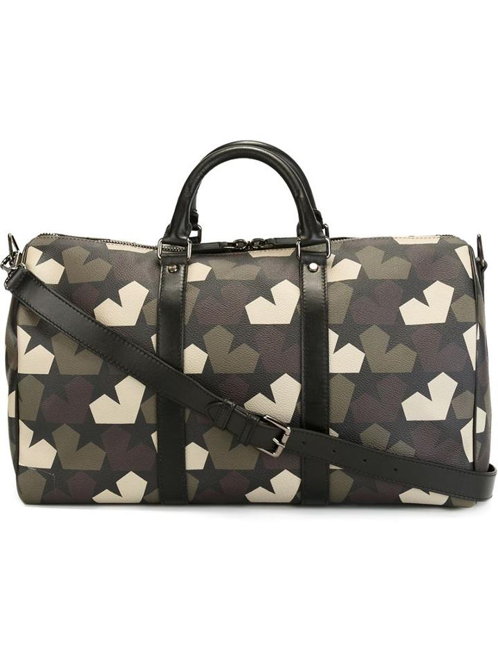 Ports 1961 Star Camouflage Print Weekender, Calf Leather/pvc