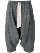 Alchemy Drop Crotch Cropped Trousers - Grey