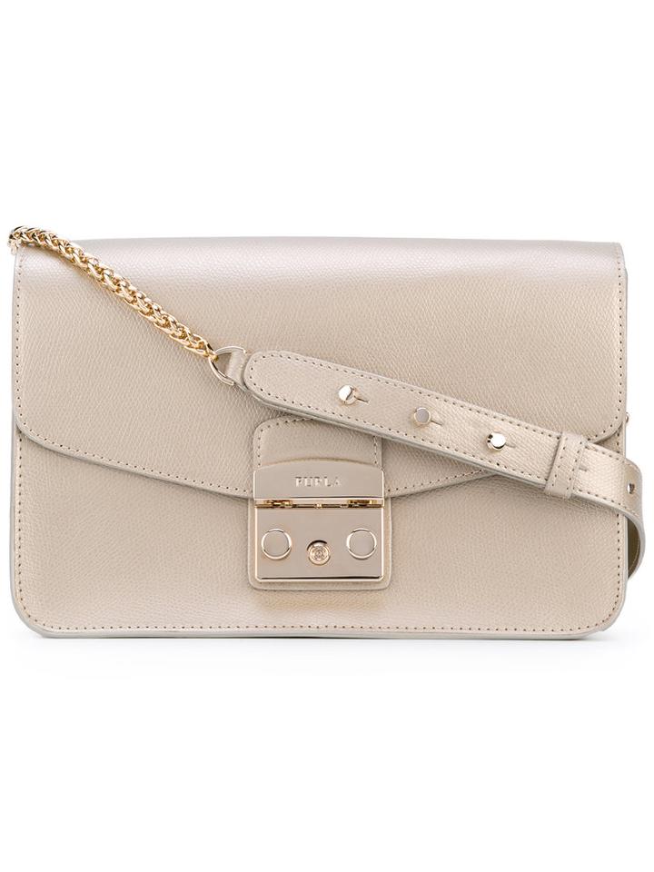 Furla - Metropolis Shoulder Bag - Women - Calf Leather - One Size, Grey, Calf Leather