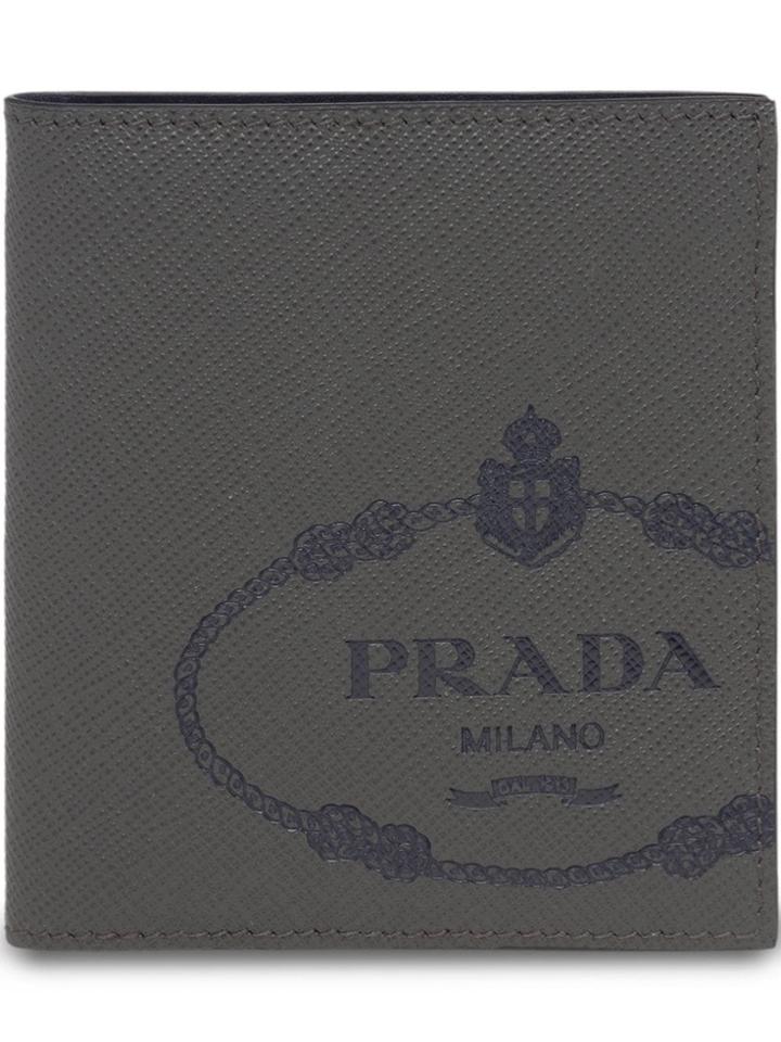 Prada Saffiano Wallet - Grey