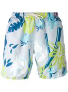 Drumohr - Printed Swim Shorts - Men - Polyester - M, Grey, Polyester