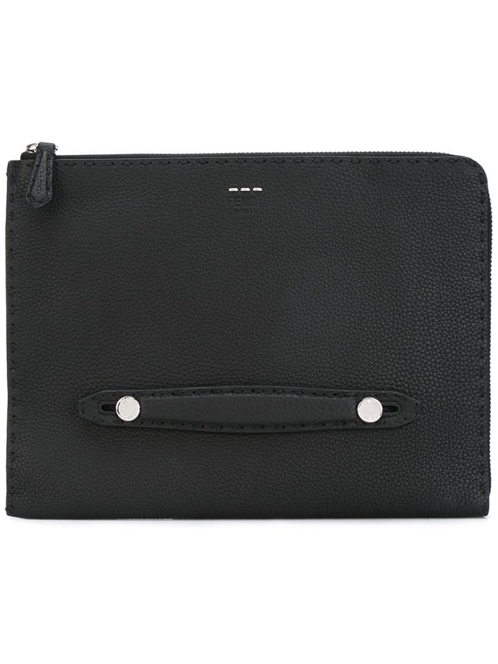 Fendi Zip Clutch - Black