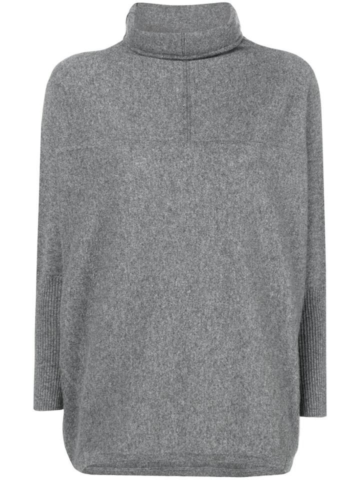 Philo-sofie Turtle-neck Long-sleeve Sweater - Grey