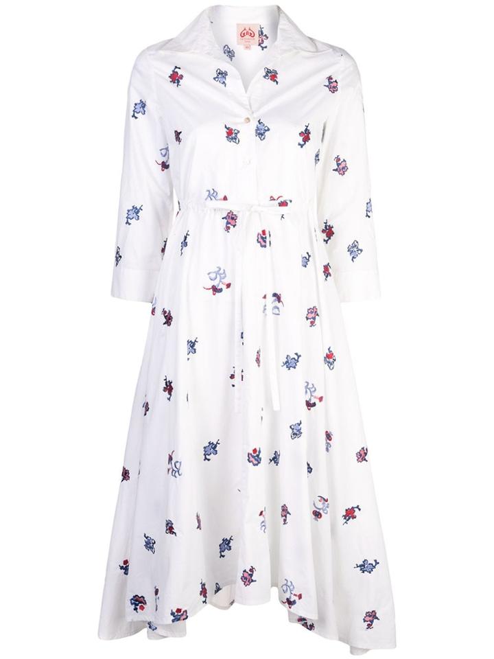 Le Sirenuse Floral Shirt Dress - White