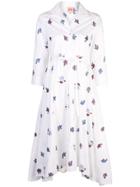 Le Sirenuse Floral Shirt Dress - White