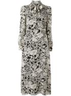 Saint Laurent Floral Print Dress, Women's, Size: 36, Black, Viscose/silk