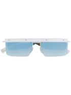 Le Specs Le Specs X Adam Selman Square Frame Tinted Sunglasses - White