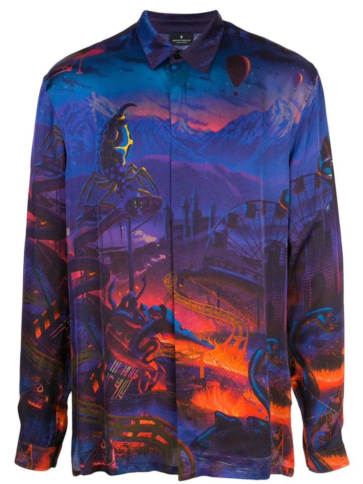 Marcelo Burlon County Of Milan Fantasy All-over Print Shirt - Purple