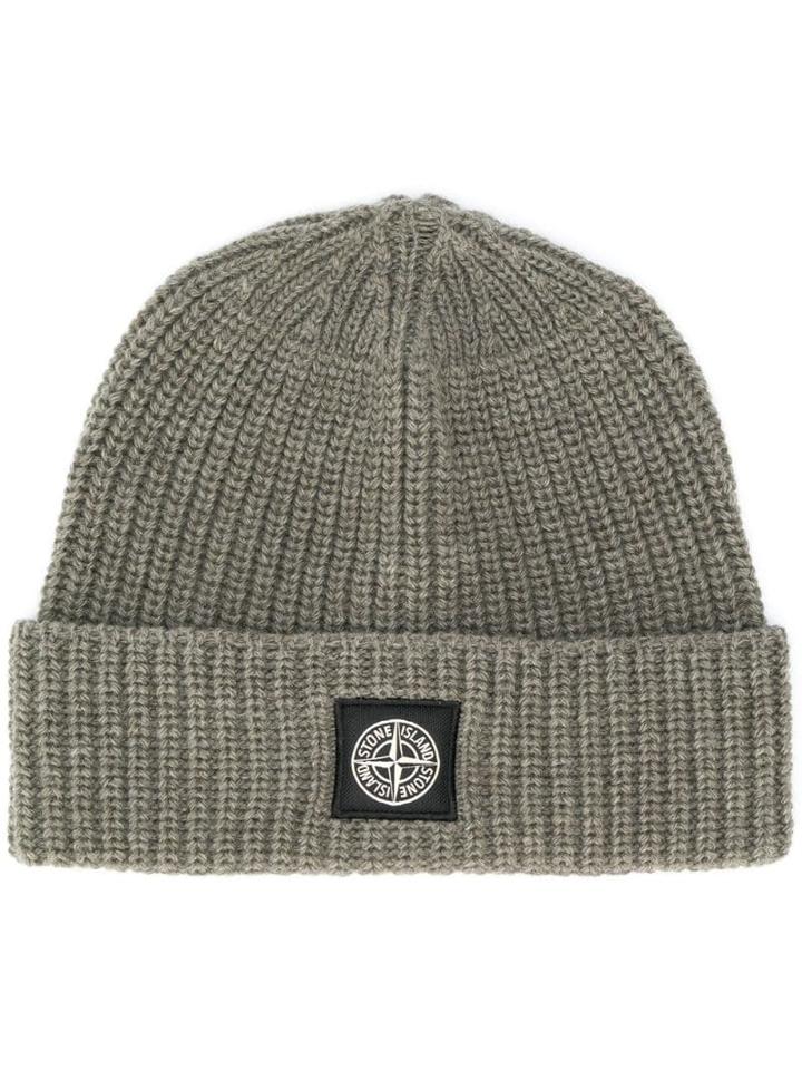 Stone Island Beanie Hat - Green
