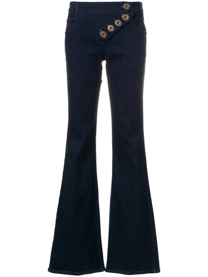 Chloé Asymmetric Flared Jeans - Blue