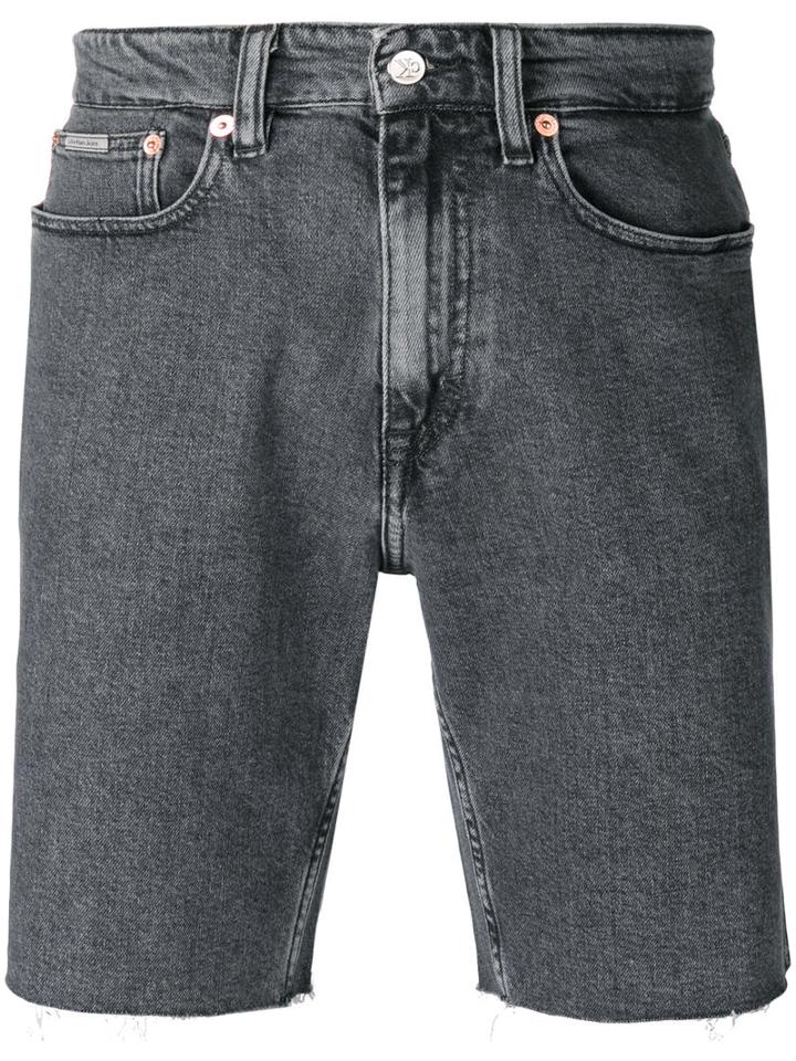 Calvin Klein Jeans - Cut-off Shorts - Men - Cotton/spandex/elastane - 32, Grey, Cotton/spandex/elastane