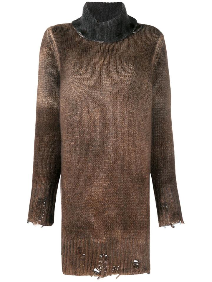 Avant Toi Long Turtle Neck Jumper - Brown