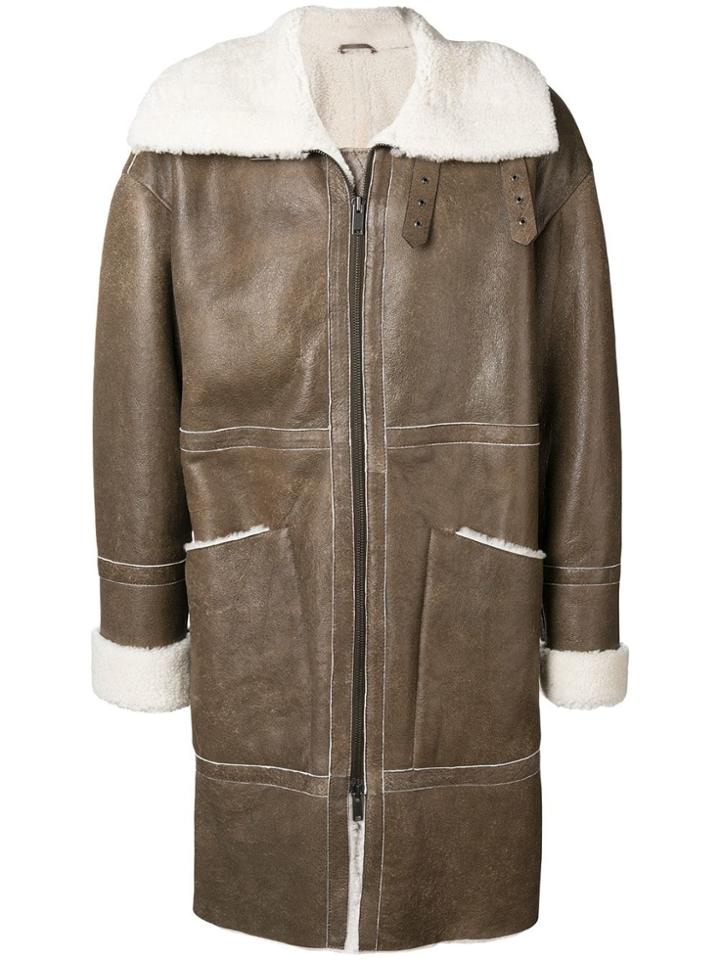 Desa 1972 Shearling Coat - Nude & Neutrals