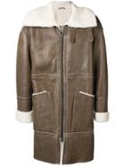 Desa 1972 Shearling Coat - Nude & Neutrals