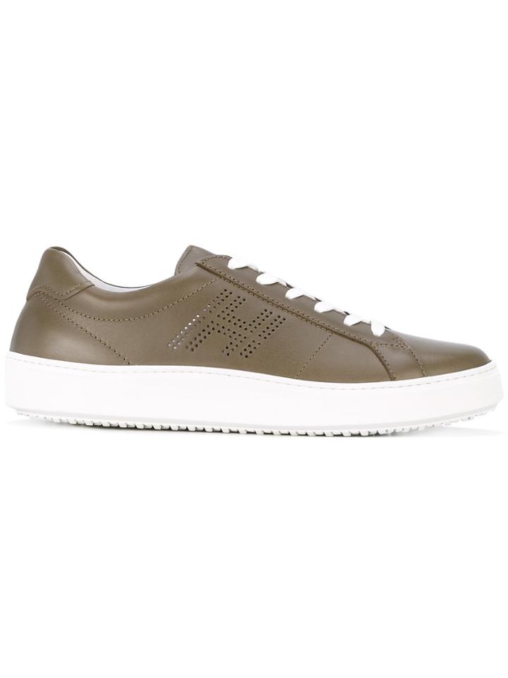 Hogan Perforated Trainers - Green