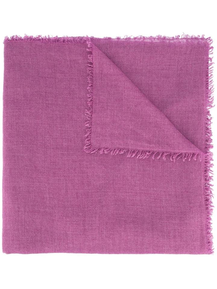 Faliero Sarti Frayed Scarf - Purple