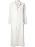 Toogood Long Straight Coat, Women's, Size: 1, White, Cotton