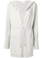 Fabiana Filippi Hooded Longline Cardigan - Grey