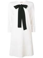 Twin-set Neck Tie Dress - White