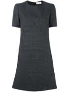 Courrèges Houndstooth Dress, Women's, Size: 38, Blue, Wool/viscose/polyester