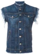 Vivienne Westwood Anglomania Sleeveless Denim Jacket, Women's, Size: Small, Blue, Cotton