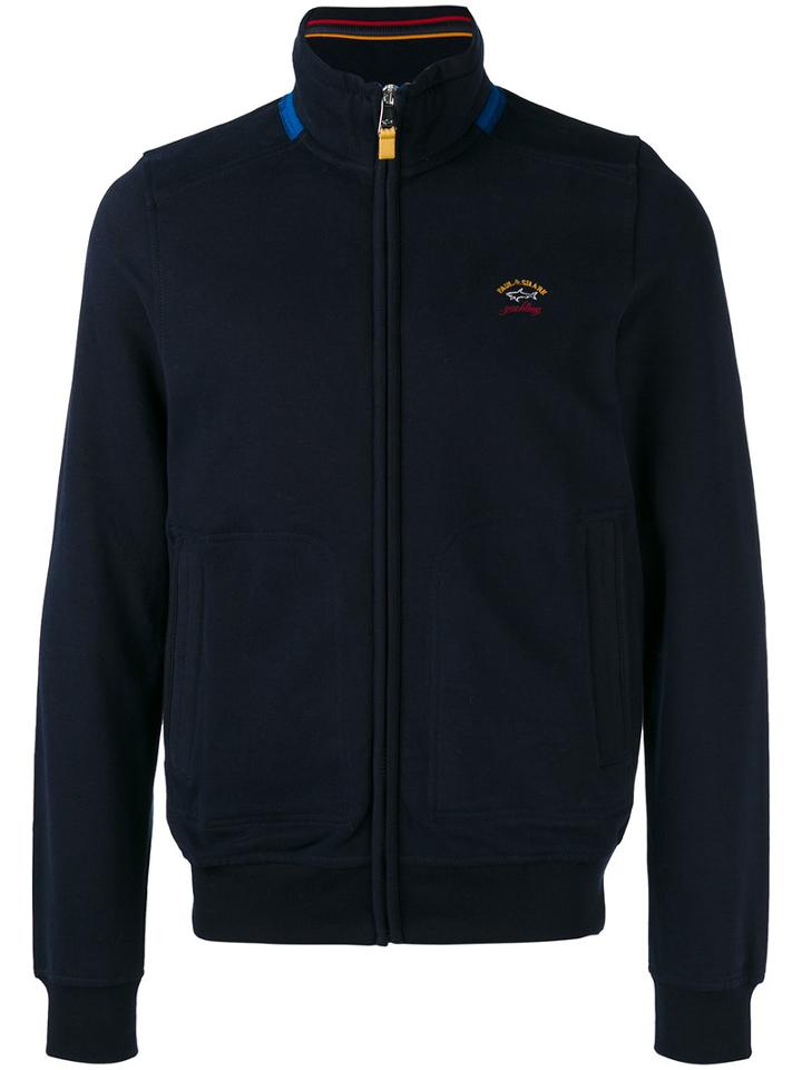Paul & Shark Zipped Sweatshirt, Men's, Size: Medium, Blue, Cotton