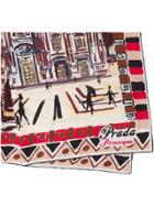 Prada Pittoresque Milan Print Foulard - Red