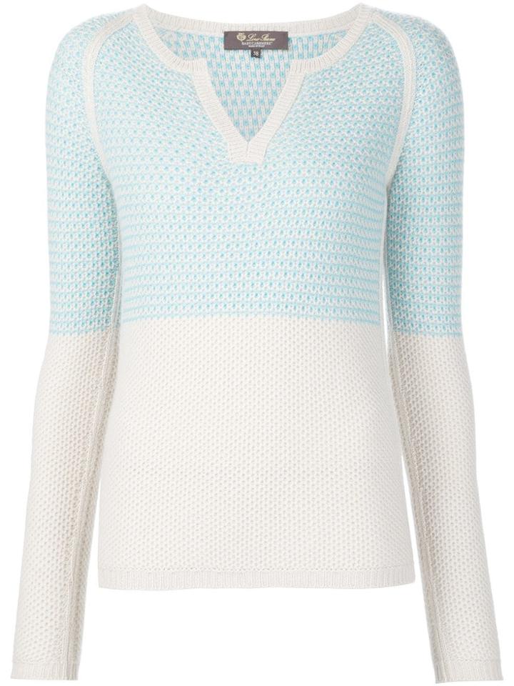 Loro Piana Two Tone Jumper - Blue