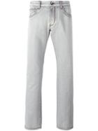 Giorgio Armani Straight Trousers, Men's, Size: 34, Grey, Cotton