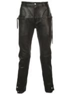 Bed J.w. Ford Slim Leather Trousers - Black