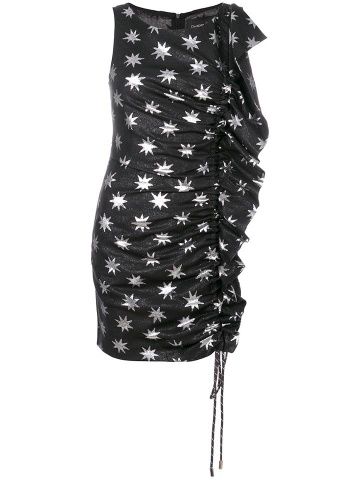 Christian Pellizzari Star Print Fitted Dress - Black