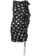 Christian Pellizzari Star Print Fitted Dress - Black