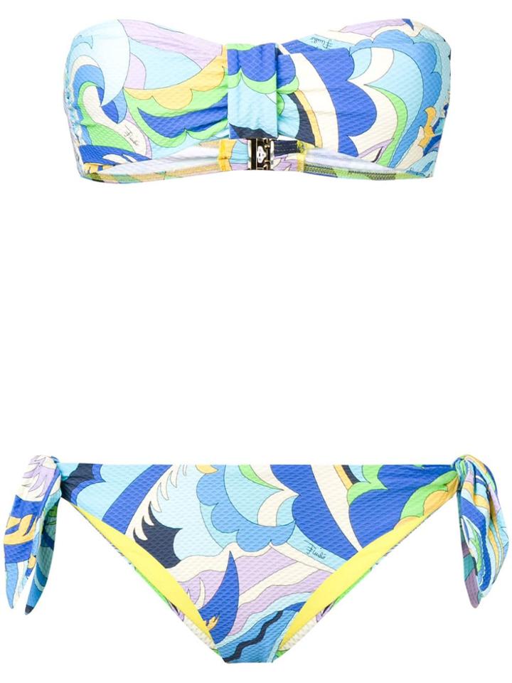 Emilio Pucci Merida Print Bikini - Blue