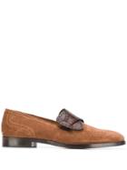 Edhen Milano Front Panel Detail Loafers - Brown