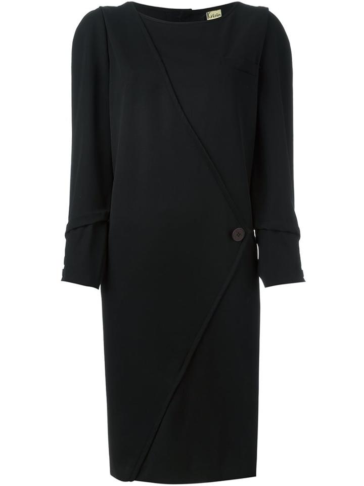 Krizia Vintage Cross Front Shift Dress