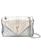 Saint Laurent - 'monogramme' Quilted Shoulder Bag - Women - Leather - One Size, Grey, Leather