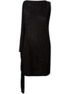 Rick Owens Drkshdw Asymmetric Jersey Dress, Women's, Size: S, Black, Cotton