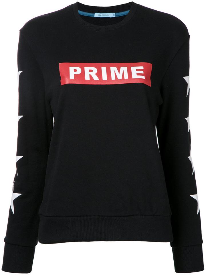 Guild Prime Logo Print Sweatshirt, Women's, Size: 34, Black, Cotton