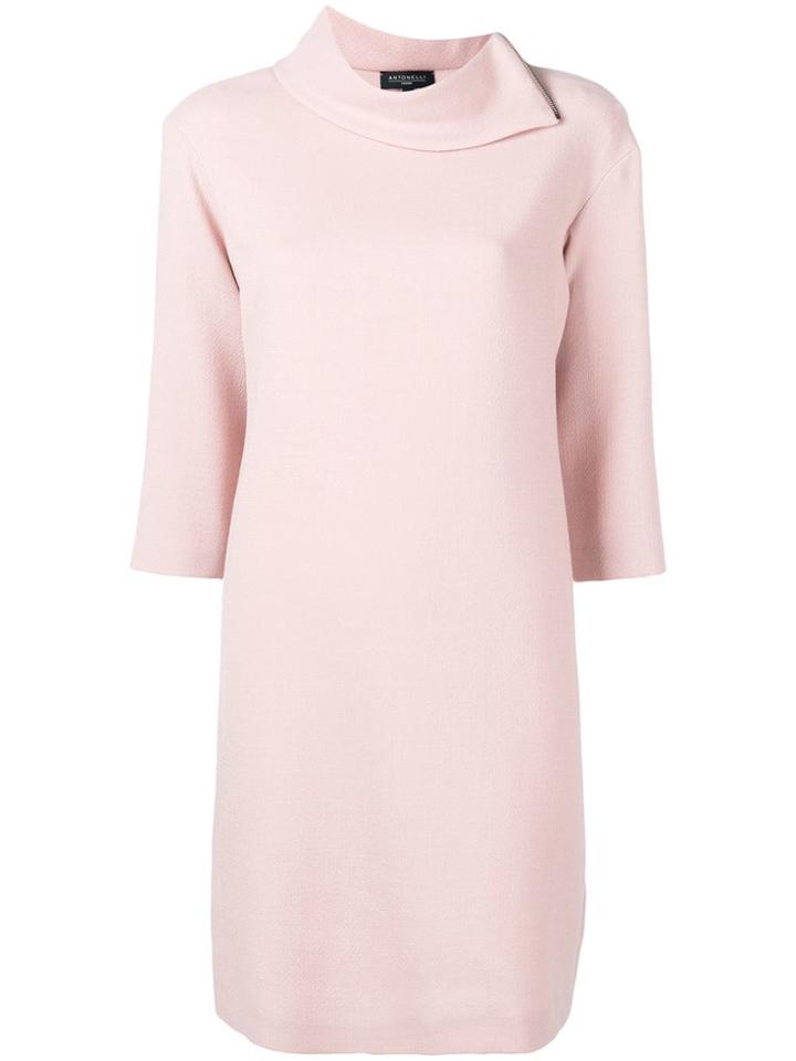 Antonelli Side Zip Dress - Pink