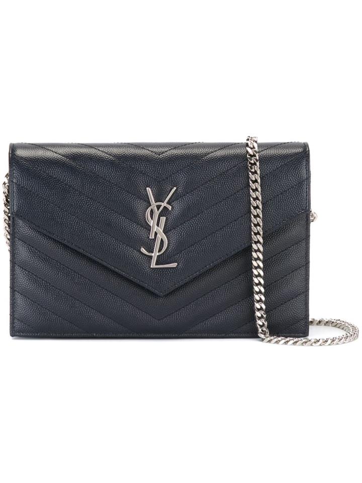 Saint Laurent 'monogram' Chain Wallet - Blue