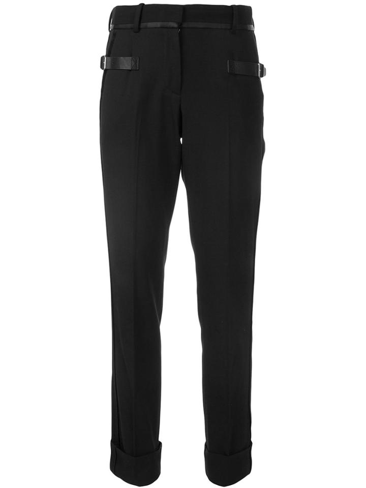 Vera Wang Buckle Strap Trousers - Black