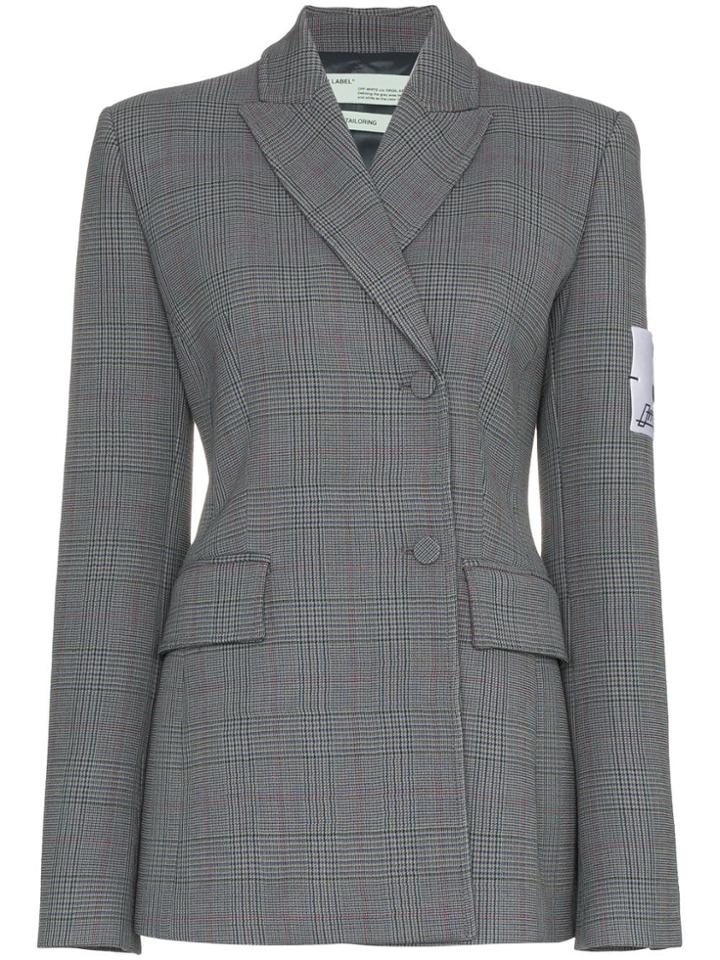 Off-white Galles Double Breasted Blazer - Grey