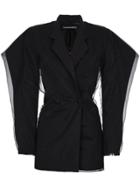 Y / Project Tulle And Wool Blazer Dress - Black
