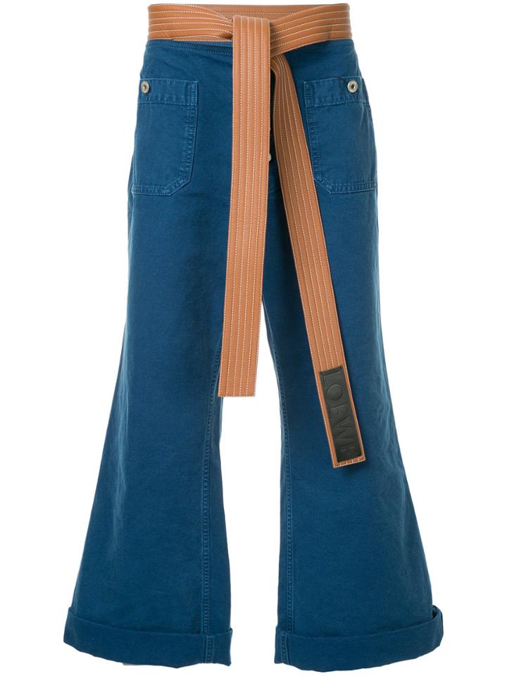 Loewe Belted Flared Jeans - Black