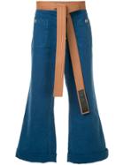 Loewe Belted Flared Jeans - Black