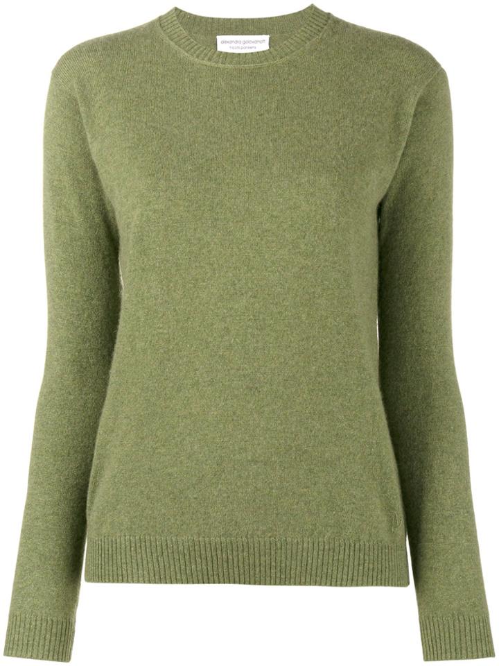Alexandra Golovanoff Khaki Virgile Cashmere Jumper - Green